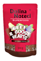 Dolina Noteci Superfood Hovězí a husí srdce 300g (kapsička)