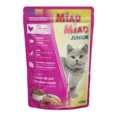 
                                    Miau Miau Cat Junior kuřecí, kapsa 100 g
                                