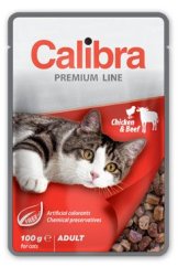 Calibra Cat kapsička Premium Adult Chicken & Beef 100g