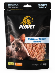 PLOVET Cat Proužky tuňáka a pstruha 50g