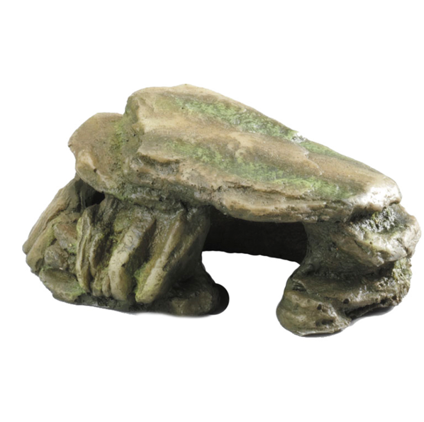 DUVO Tera dekorace jeskyně se zeleným mechem S