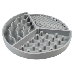 DUVO Lízací podložka kulatá šedá 20,5x20,5cm.