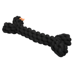 Hračka bavlněná Kost černá 30cm.