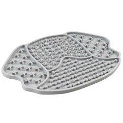 DUVO Lízací podložka šedá silueta psa 21,5x15cm.