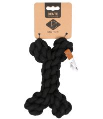 Hračka bavlněná Kost černá 19cm.