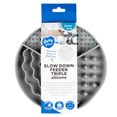 DUVO Lízací podložka kulatá šedá 20,5x20,5cm.