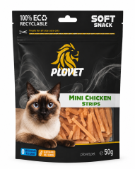 PLOVET Cat Mini kuřecí proužky 50g