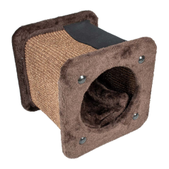 DUVO Škrábací tunel pro kočky hnědý 30x30x28cm