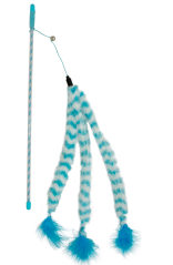 DUVO hračka Cat Udice boa modrá 44cm