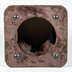 DUVO Škrábací tunel pro kočky hnědý 30x30x28cm