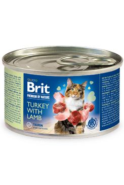 Brit Premium Cat by Nature konz Turkey&Lamb 200g