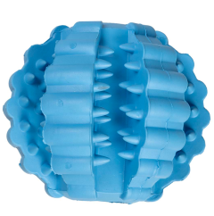 DUVO Hračka tvrdá guma dentalní míč Rib modrý 9cm.