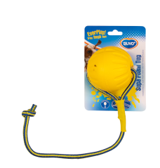 DUVO hračka Plovoucí žlutý míč na šňůře 7cm./55cm.
