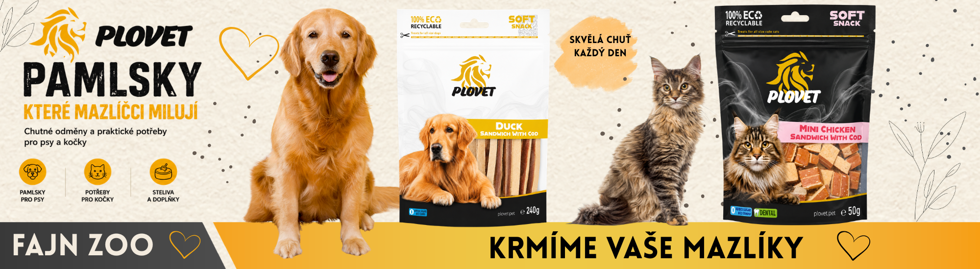 PLOVET – pamlsky, které mazlíčci milují