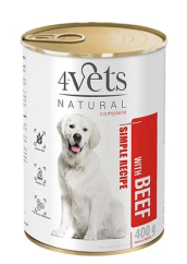 4Vets NATURAL SIMPLE RECIPE s hovězím masem 400 g konzerva pro psy