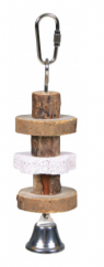 TRIXIE dřevěná kolečka, lávový kámen pro ptáky 16cm