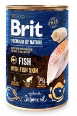 Brit Premium Dog by Nature konzerva Fish & Fish Skin 400g