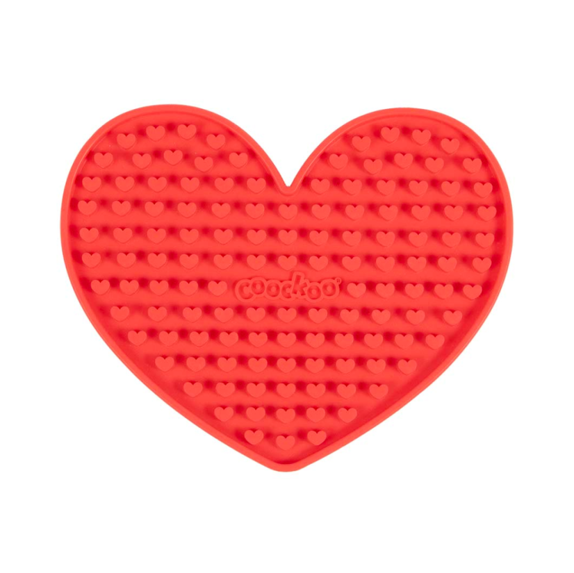 DUVO Lízací podložka červené srdce 17x14cm