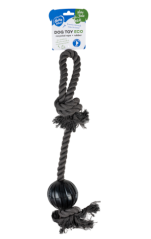 DUVO hračka BA ECO Lano 2 uzly s míčkem 58cm.