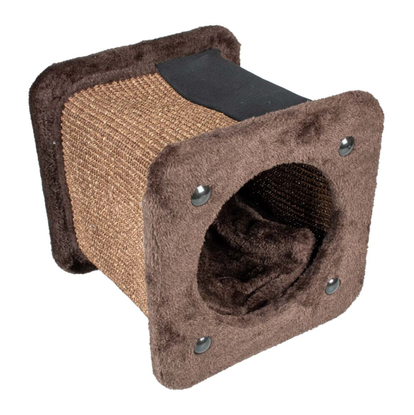 DUVO Škrábací tunel pro kočky hnědý 30x30x28cm