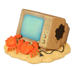 DUVO akvarijní dekorace NEON Televize 12x11,5x8cm.