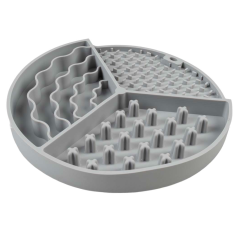 DUVO Lízací podložka kulatá šedá 20,5x20,5cm.