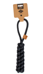 Hračka bavlněná Pešek pletený černý 22cm.