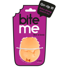 DUVO Hračka z tvrzené gumy Extra snack míč oranžový S