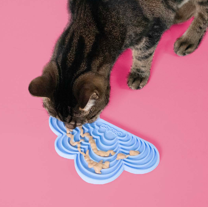 DUVO Lízací podložka modrá vlnka 20x11cm