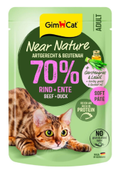 GimCat Near Nature hovězí a kachna 85 g kapsička pro kočky