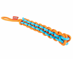 Coockoo hračka Pešek pletená modrý/oranžový 45cm.