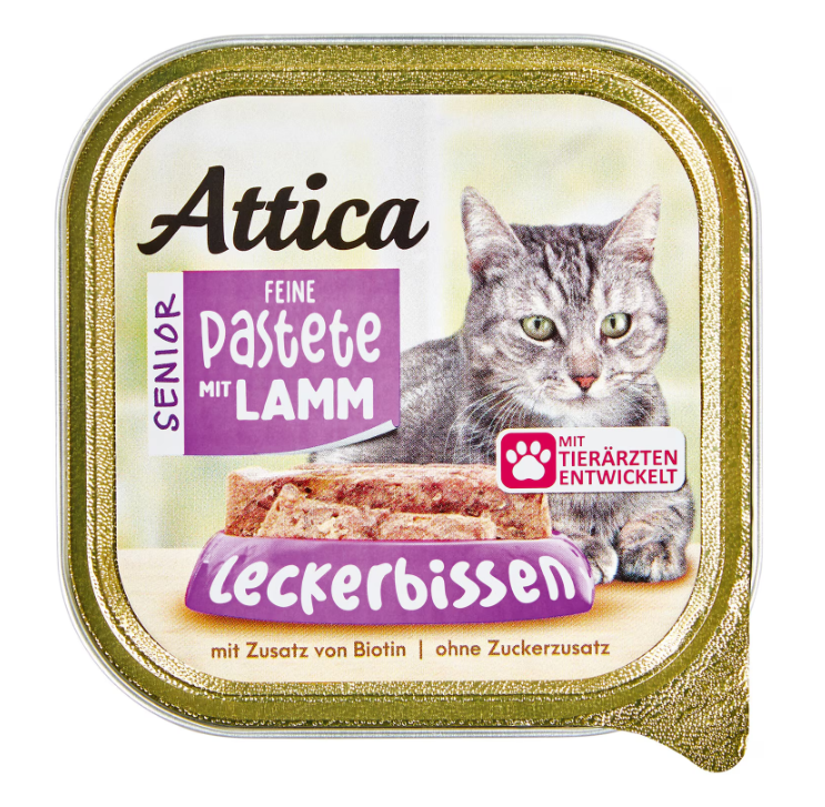 Attica paštika pro kočky Senior Lamb 100 g