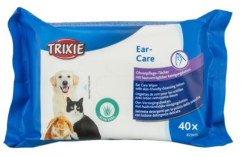 Ear care, vlhčené ušní ubrousky s aloe vera, 40ks