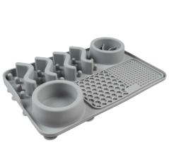 DUVO Lízací podložka 4v1 šedá 30x20cm