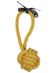 Bavlněný Míč s poutkem žlutý 28cm.