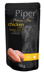 PIPER malá kapsička Kuřecí srdíčka s hnědou rýží 150g