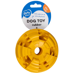 DUVO Hračka tvrdá guma dentalní míč Griplay UFO žlutý 11cm.