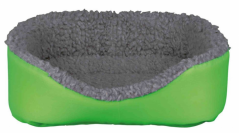 Vlněný pelíšek pro králíka 35 x 28 cm, šedá/zelená
