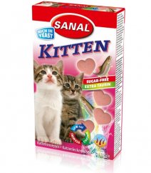 Sanal Kitten srdíčkové dropsy pro koťata 30g