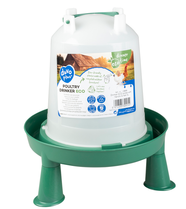 DUVO Napáječka drůbež 7l.zelená+nohy