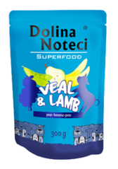 Dolina Noteci Superfood Telecí a jehněčí 300g (kapsička)