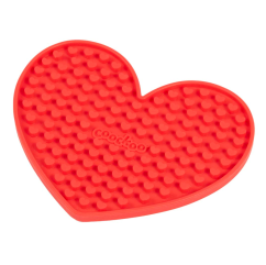 DUVO Lízací podložka červené srdce 17x14cm