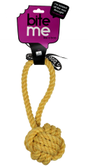 Bavlněný Míč s poutkem žlutý 28cm.