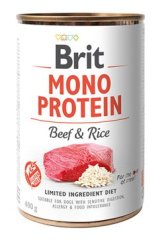 Brit Dog konzerva Mono Protein Beef & Brown Rice 400g