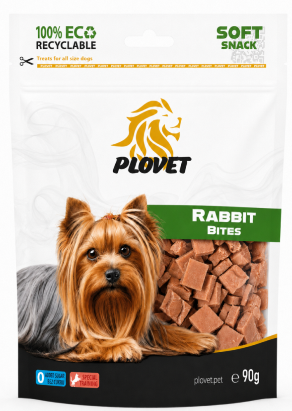 PLOVET Dog Králičí tréninkové kousky 90g