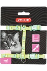 Postroj kočka ETHNIC nylon zelený Zolux