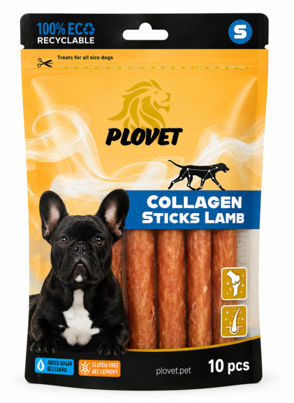 PLOVET Kolagenové tyčinky, jehněčí 10ks