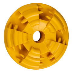 DUVO Hračka tvrdá guma dentalní míč Griplay UFO žlutý 11cm.