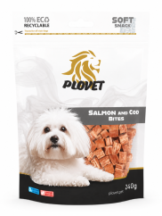 PLOVET Dog Kostky z lososa a z tresky 240g
