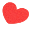DUVO Lízací podložka červené srdce 17x14cm